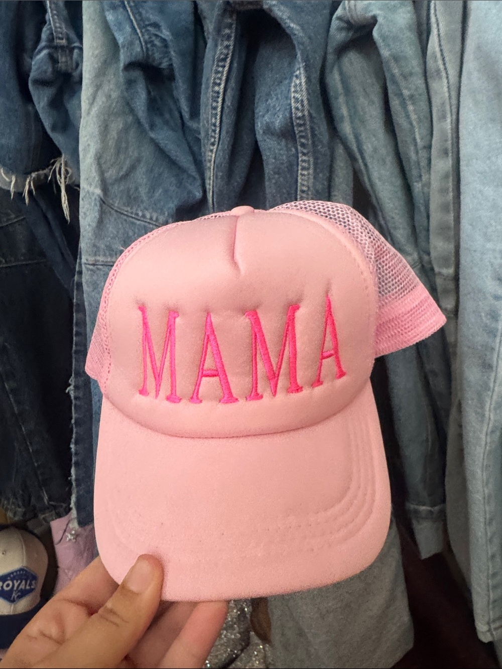 Buckle Pink 'MAMA' Mesh Trucker Hat for Kids